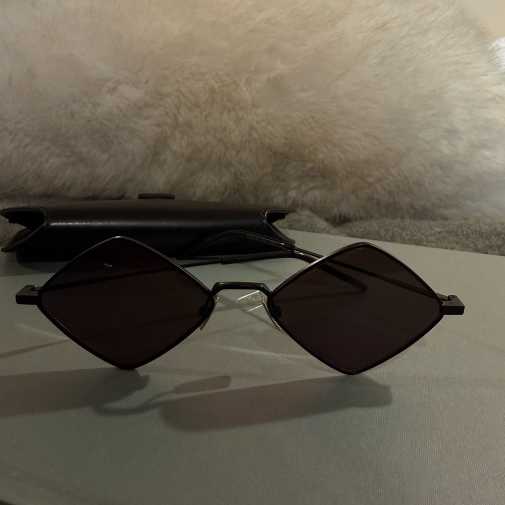 Saint Laurent Black Geometric Sunglasses